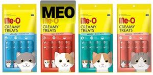Me-O Meo creamy treats combo of 4 packs by Footwear Junction 60g each ...
