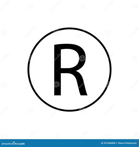 Registered Regster Copyright Sign. Trademark R Round Circle Icon ...