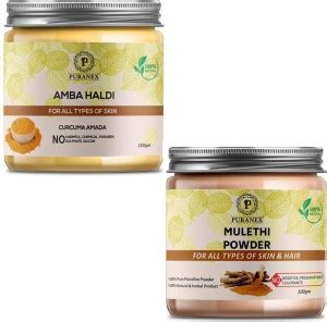 PURANEX Amba Haldi Powder & Mulethi Powder- 100gm Price in India - Buy ...