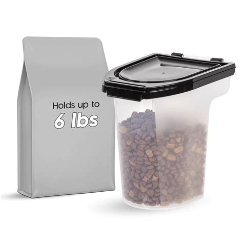IRIS Airtight Pet Food Storage Containers 8qt-65qt, Color: Clear/Black ...