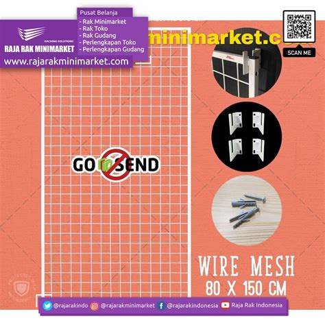 RAM BINGKAI WIREMESH 80×150 CM + H5 WALL PUTIH | RAK MINIMARKET TOKO ...