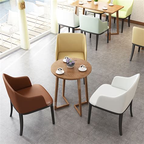 北欧简约卡座奶茶店甜品咖啡馆单人椅桌椅组合洽谈接待休闲沙发椅-阿里巴巴