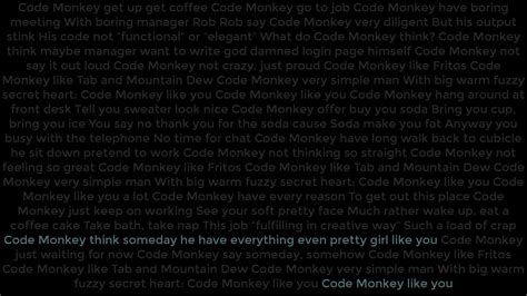 Image result for Code Monkey Cover Songs
