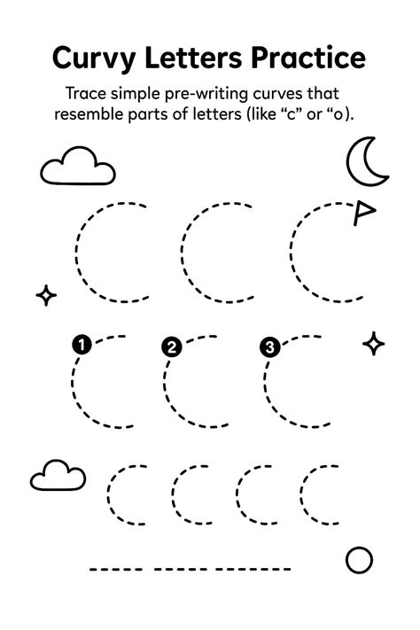 Curvy Letters Practice Worksheet - Download & Print Now!