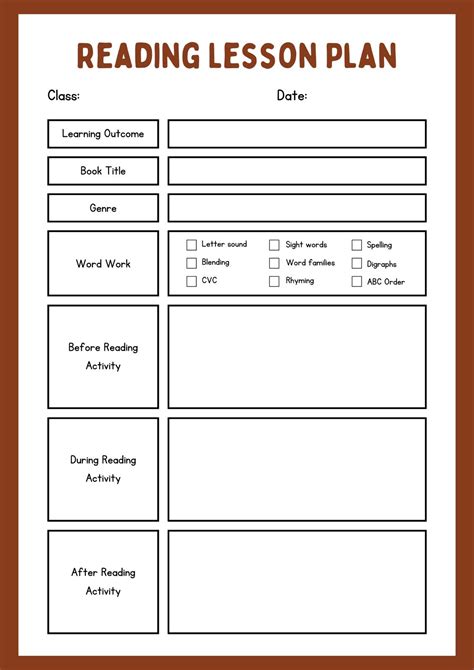 Image result for ESL Lesson Plan Template