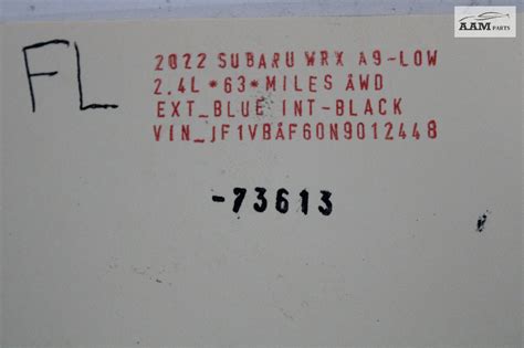 2022-2023 Subaru Wrx Awd Front Suspension Left Side | Ubuy India