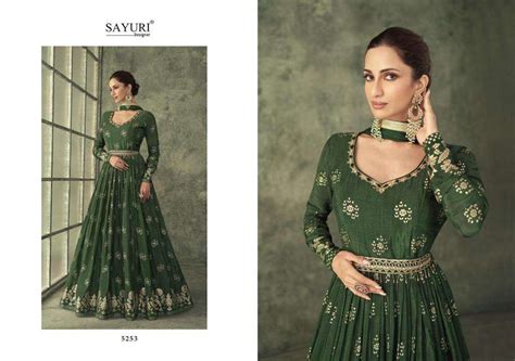 SAYURI DESIGNER SHINE GOLD VISCOSE JACQUARD HEAVY DESIGNER READY MADE ...