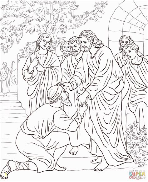 Jesus Heals Lepers Coloring Page Lds Coloring Pages