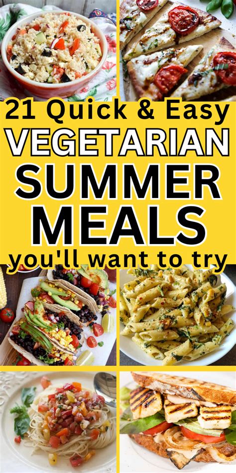 dinner ideas vegetarian summer