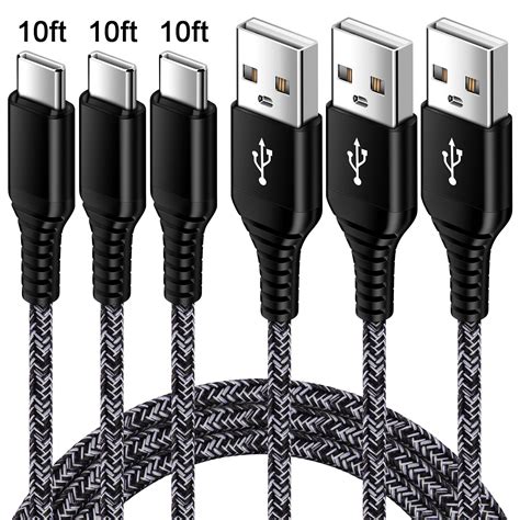 USB Cables,Type C Charging Cable 10ft Type C Cables 10ft-3PACK,ABCPOW ...