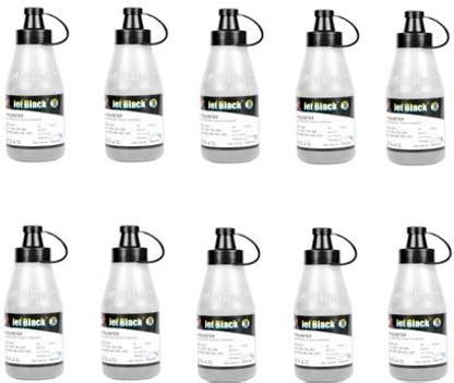 Jet Black Laser Printer Ink Powder(120 Gram) Pack Of 10 Black Ink Toner ...