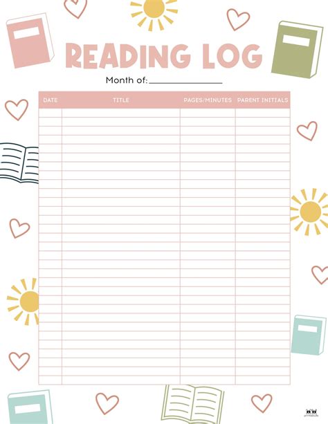 Reading Logs - 21 FREE Printables | Printabulls