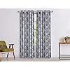Buy Homefab India Eyelet Polyester Floral Door Curtain - 7 ft, Grey - 2 ...