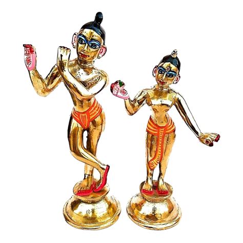 Buy Ashtadhatu-Brass Radha Krishna Idol (9 Inch Height) Online at Low ...