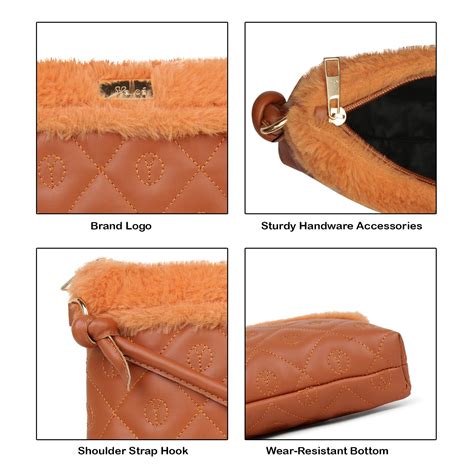 Tan Quilted Small Sling Bag