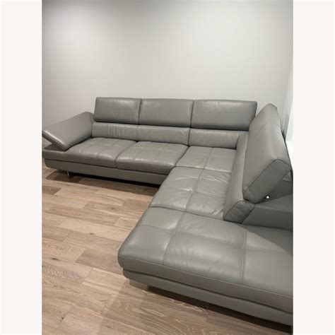J&M Furniture AURORA Light Grey Sectional Sofa - AptDeco