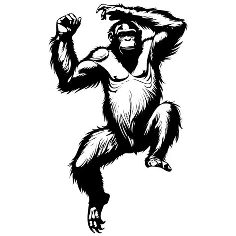 Black-footed ferret jump drawing black silhouette Vector Image