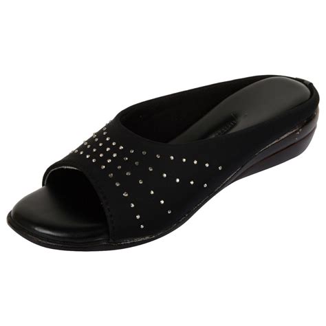 S Kumars fenny Women's Black Wedges Heels_7 : Amazon.in: Fashion