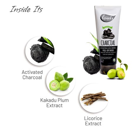 Charcoal Detoxifying & Oil Control Peel-Off Mask | Louis Herbals
