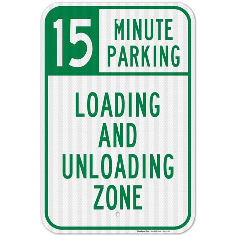 Buy 15 Minute Parking Sign, Loading and Unloading Zone, Large 12x18 3M ...