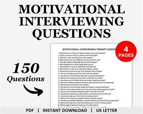 Motivational Interviewing Therapy Questions, MI Therapy, Motivational ...