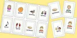 3 Syllable QU Word Cards (teacher made) - Twinkl