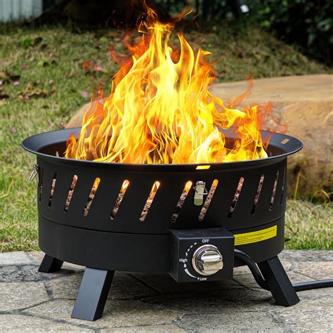 Amazon.com : EcoNook 22 inch Portable Propane Fire Pits, Gas Fire Pit ...
