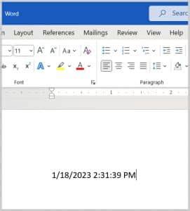 Setting the Date Automatically in Word 的图像结果