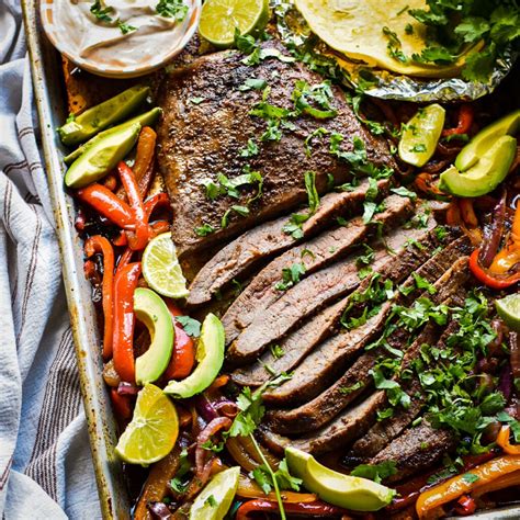 Sheet Pan Flank Steak Fajitas - UncomplicatedChef
