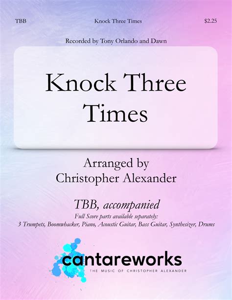 Knock Three Times (arr. Christopher Alexander) von Dawn Noten zum Chor ...