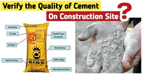 Quality of Cement at Site | Age of Cement | Field Tests on Cement