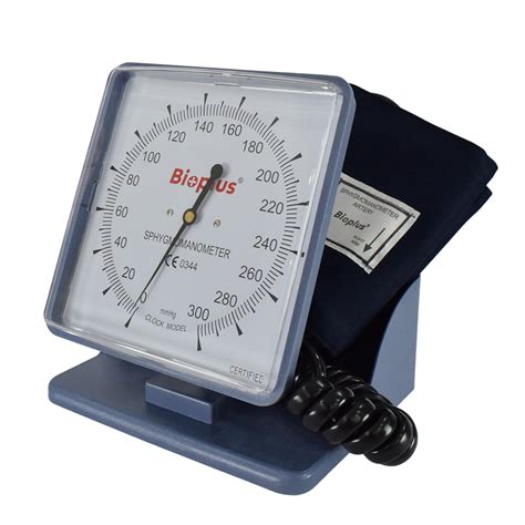 Bioplus Clock Type Manual Aneroid Sphygmomanometer Dial Blood Pressure ...