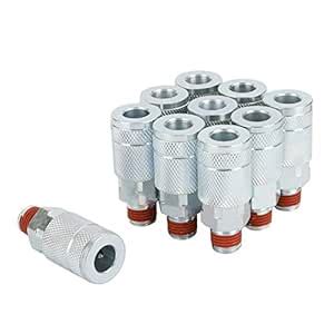 WYNNsky1/4'' MNPT T Type, Zinc-Plated Steel Air Coupler with Sealant ...