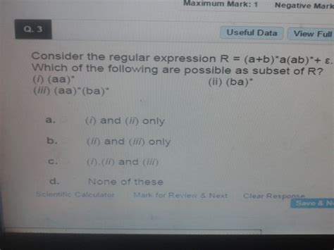 Theory of Computation: Subset of a Regular Expression