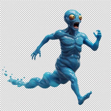 Running alien | Premium AI-generated PSD