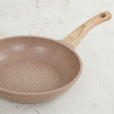 Buy Marshmallow Wooden Handle Aluminium Frying Pan - 25cm from Home ...