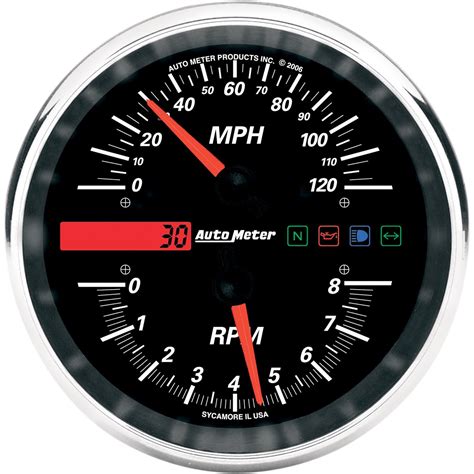 Auto Meter Electronic MPH Speedometer/Tachometer Drop-In Gauge - 19466 ...