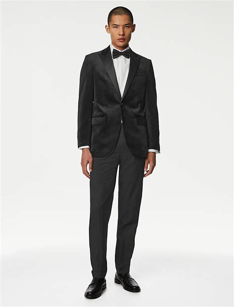 Buy Slim Fit Velvet Peak Lapel Jacket at Marks & Spencer