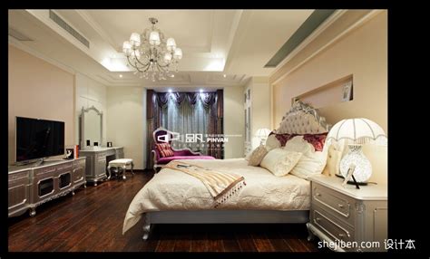 新古典时尚奢华别墅主人房卧室装修效果图片 – 设计本装修效果图