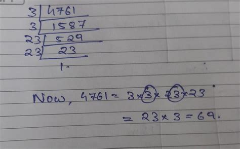 find the square root of 4761 using long division - Brainly.in
