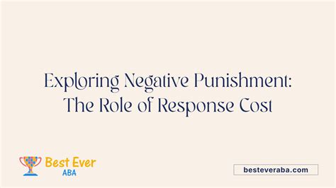 Response Cost In ABA Therapy