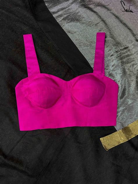 Pink Sleeveless Blouse With Sweetheart Neckline|Pushkara|Suta