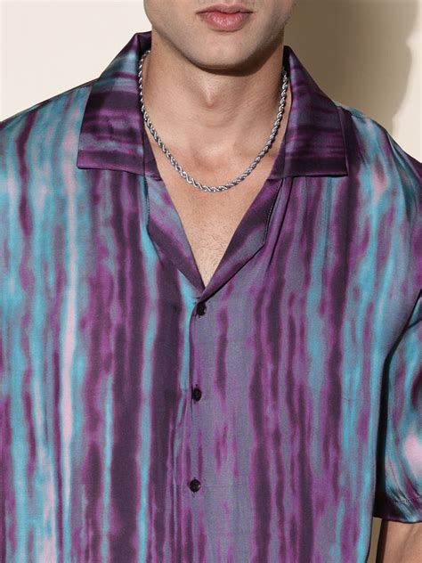 NIGHT SKY Men's Oversized Silk Shirt | Men's Casual oversized shirts ...