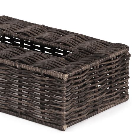 Shop Brown Resin Wicker Tissue Cover - at Best Price Online in India