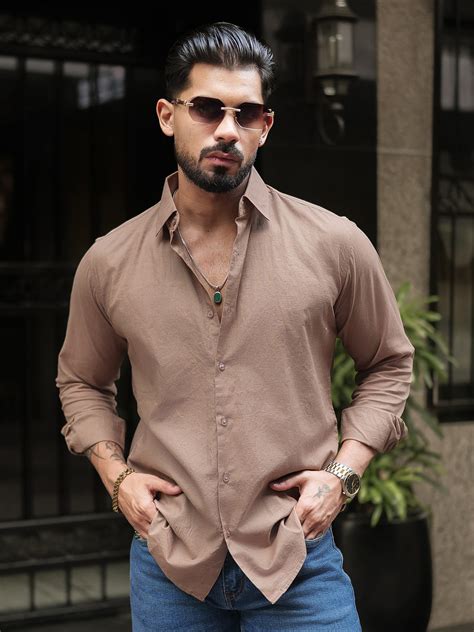 Dust Brown Cotton Linen Shirt