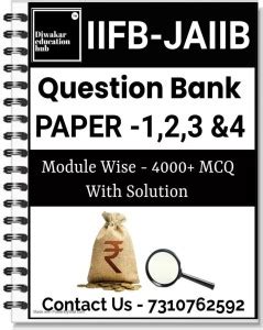 JAIIB Question Bank Book 4000+MCQ With Explanation Module Wise Paper 1 ...