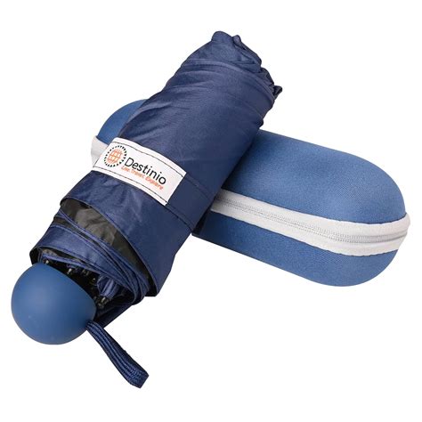 Destinio Capsule Umbrella, 5 Fold Manual Open, Blue – Kesari-IN