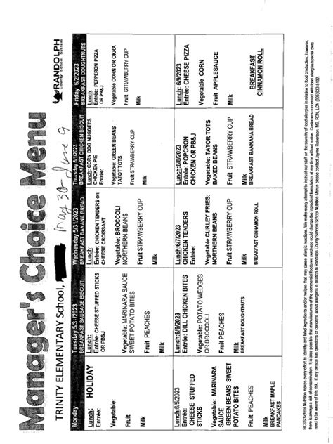 Image result for Lunch Menu Change