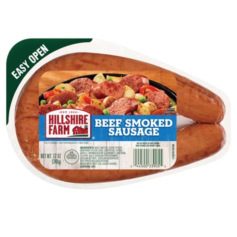 Hillshire Farm Beef Smoked Sausage, 12 oz - Walmart.com