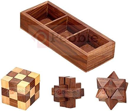WOOD ART STORE Handmade Wooden 3D Puzzles Game - 3 in one | Soma Cube ...